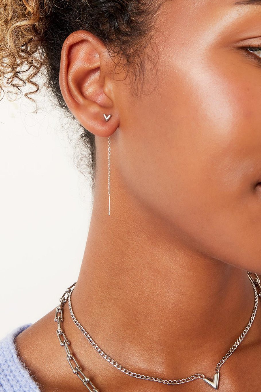 stainless steel chain earrings arrow  Picture3